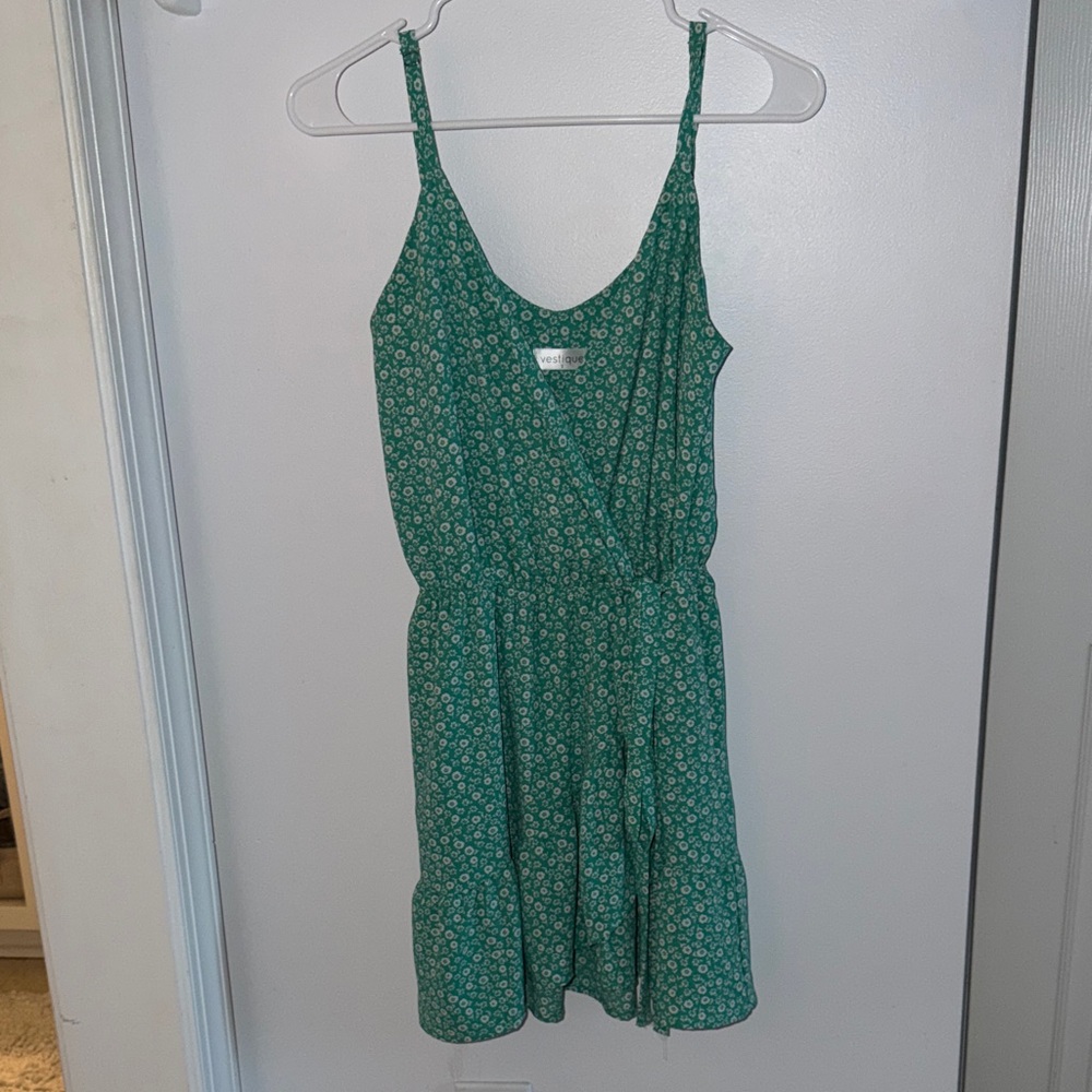 Vestique Mint Floral Wrap Dress